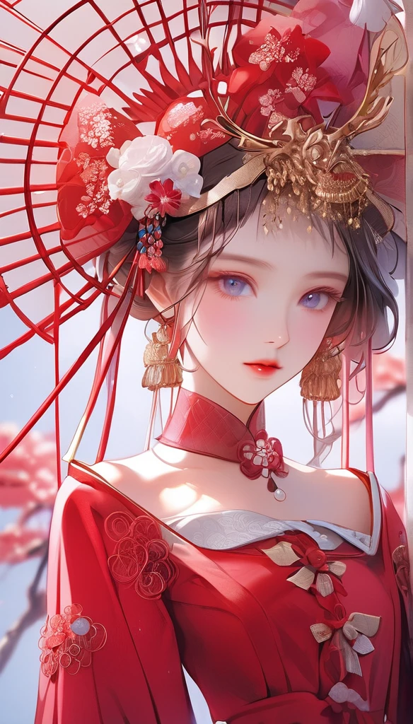 A stunning photo with great color saturation taken by Emily Soto, Beautiful Japanese idol woman wearing (Royal Color War), clavicle, (Mature:1.3), best quality, Hot and humid, Tempting,