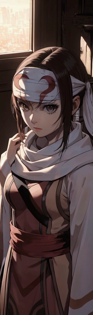 masterpiece), best quality, high resolution Mikoto Misaka Character1girl bob cut medium hair standing alone cowl headband profile image looking at viewer beautiful eyes beautiful face extremely detailed