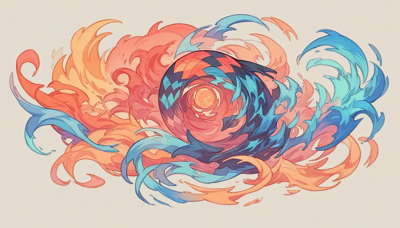 Create an abstract wallpaper featuring dynamic fluid patterns and vibrant colors, evoking a sense of movement and energy.