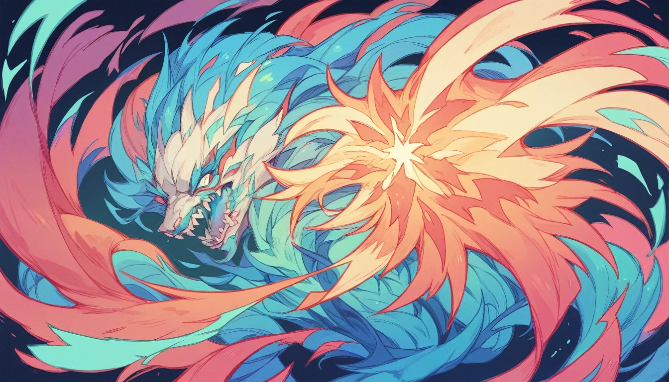 Create an abstract wallpaper featuring dynamic fluid patterns and vibrant colors, evoking a sense of movement and energy.