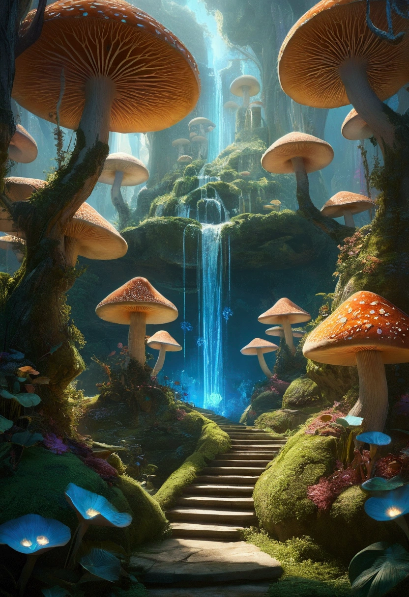  Fantastical Dreamlike Surreal Ethereal Otherworldly Mystical Magical Whimsical Fanciful

    "A fantastical forest with glowing mushrooms and fairies dancing among the trees"
    "A dreamlike landscape with floating islands and crystal waterfalls"
    "A surreal Psychedelic with towering spires and glowing neon lights"
