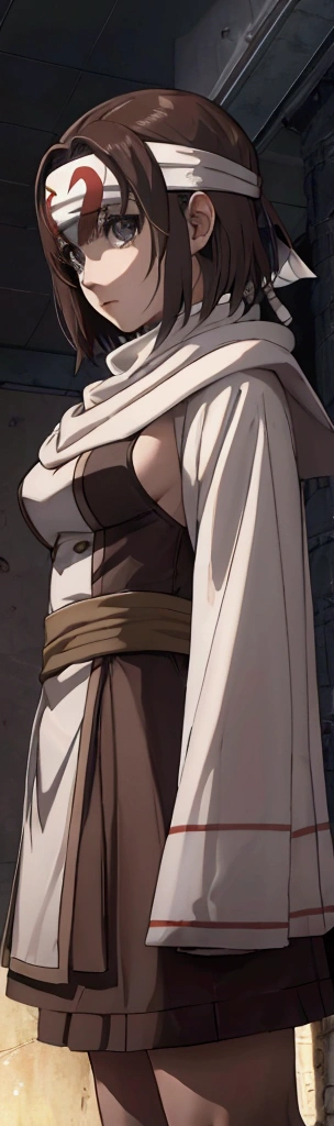 masterpiece), best quality, high resolution Mikoto Misaka Character1girl bob cut medium hair standing alone cowl headband profile image looking at viewer beautiful eyes beautiful face extremely detailed