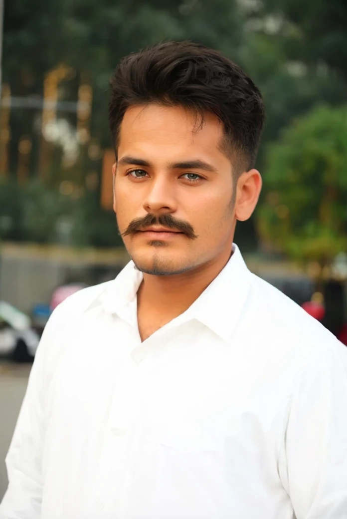 Make a photo normal beard shirt colour skyblue hd image