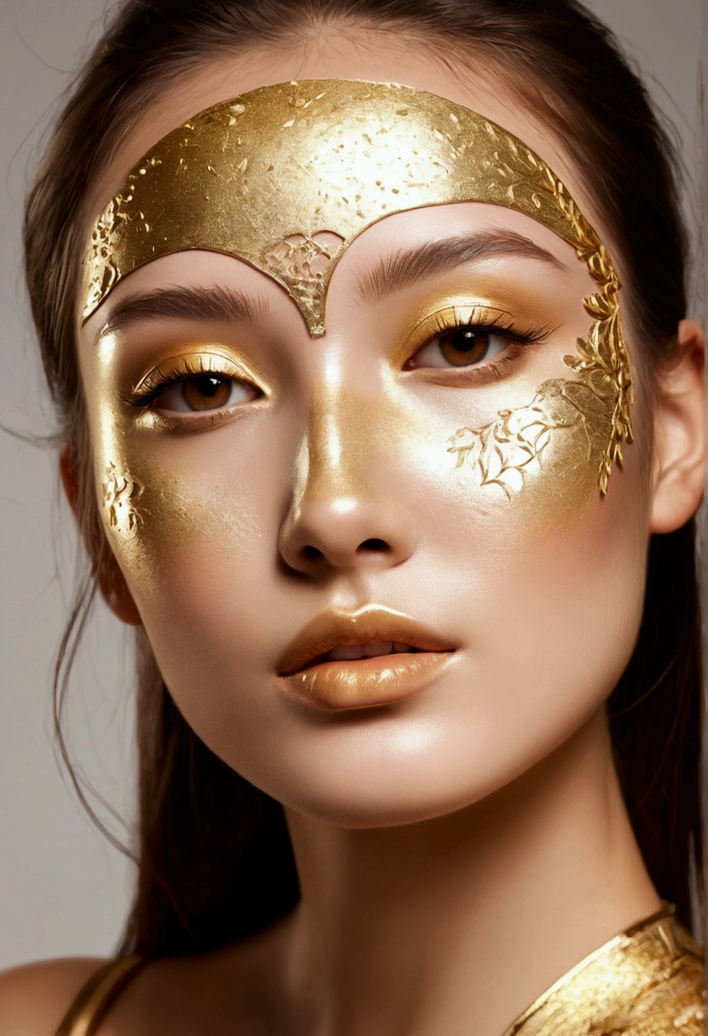 Golden skin girl