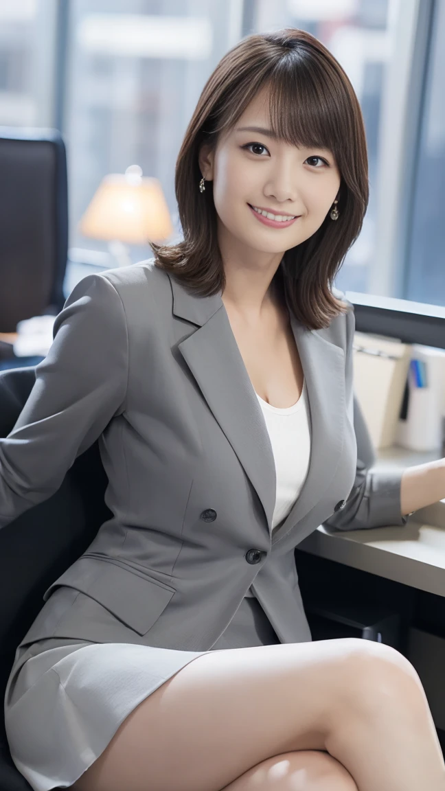 ((best qualtiy,realisticlying,8K HD,tmasterpiece:1.3)),focal:1.5,perfect bodies:1.3,(Short ponytail straight hair,Vertically smooth hair,A detailed:1.3)),((wetclothes:1.1),White high-end brand fashion suit suit:1.3,(detailed outfits:1.3),(delicate stiletto heels crystal band sandals,high high quality:1.2)), Highly Detailed Face and Skin Textur, Fine Eye,二重まぶた,realistic pupil,skin lightening,Beautiful face,Swollen eyes,Healing is a smile,(female focus,Waist focus,close focus,hdr shot,20yr old,Raised breasts,no-bra,the areola is visible,With a petite figure,Slim:1.3,slenderlegs:1.3,beautiful night scene,Luxury office,floor to ceiling window,Long table,Double bed,Cocked buttocks:0.6,Playful and coquettish beautiful pose(full bodyesbian:1.8))