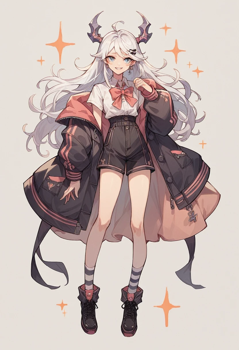  full length girl, liveset in the drawing and holds something, long hair, YouTuber