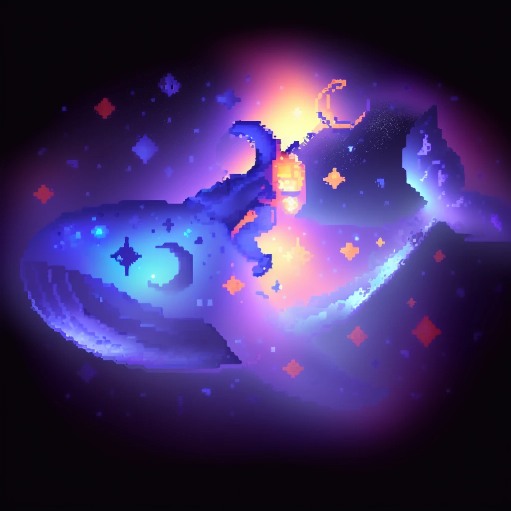 aRaffe with a space suit Riding a 鯨 in space, space magical 鯨, space 鯨, galaxy 鯨, glimmeRing 鯨, flying 鯨, sky 鯨s, cyboRg 鯨, flying acRoss the univeRse, flying 鯨s, undeR a sea of staRs, 鯨, subReddit / R / 鯨, “pixel aRt, high quality pixel aRt, detailed pixel aRtwoRk