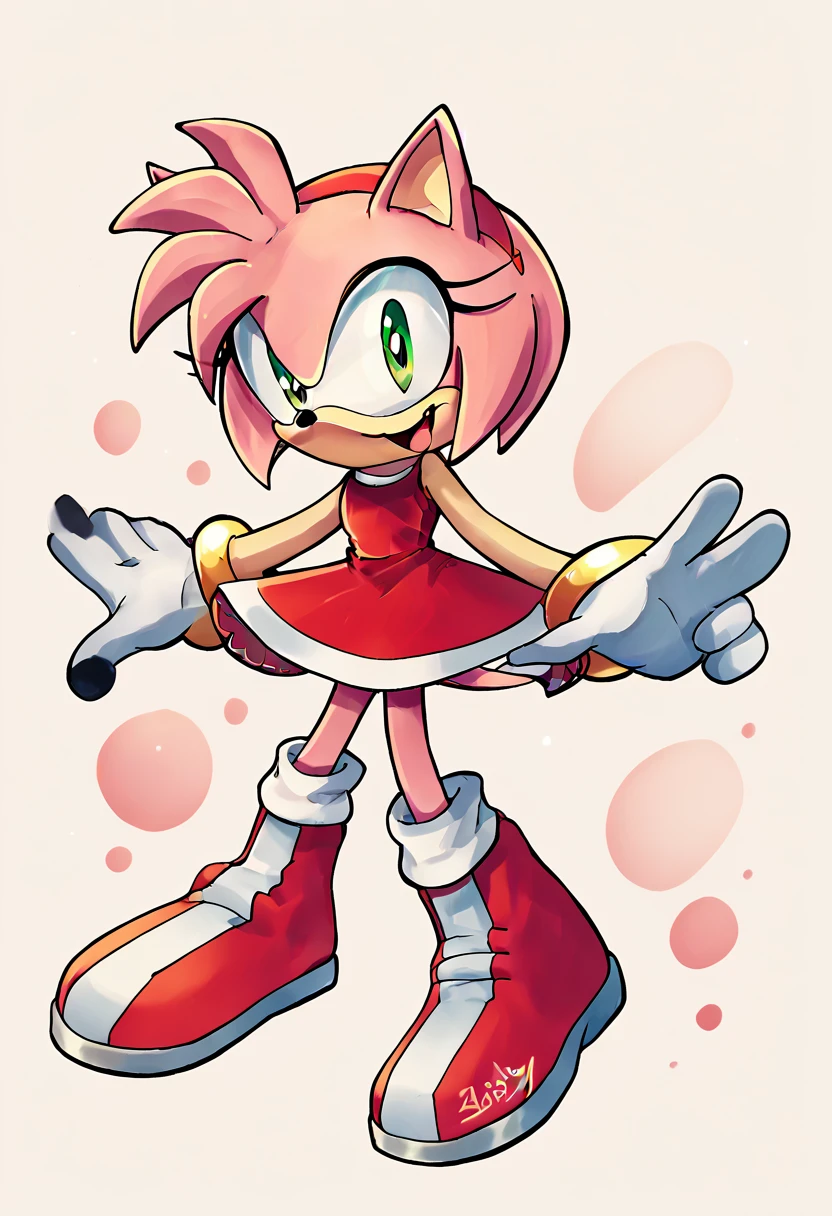 (masterpiece), best quality, expressive eyes, solo, perfect face, amy rose