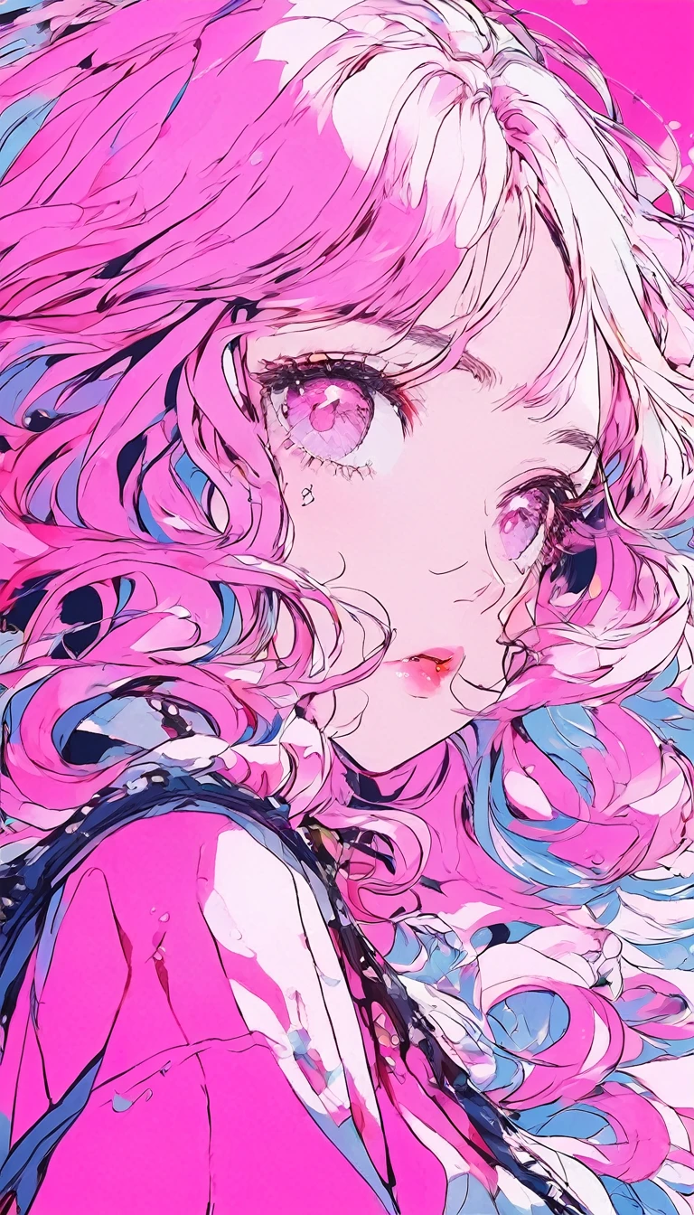 (best quality, sketch:1.2), epic realistic,(Very detailed example),Illustrator,japanese cartoon movies,1 girl, detailed lips,Neon Hair, masterpiece, japanese cartoon movies, fantasy world, Trends at Art Station, dreamy psychedelic japanese cartoon,