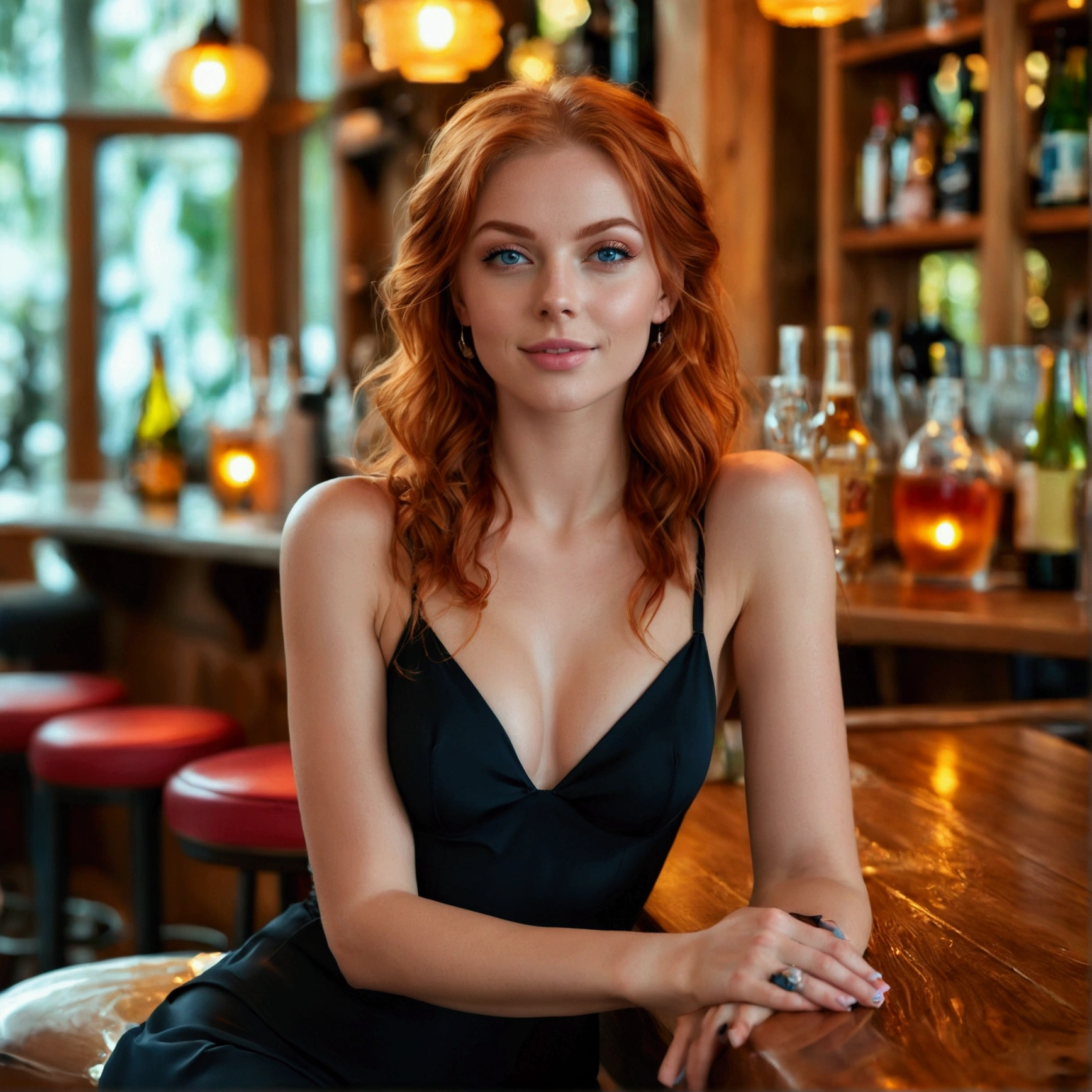 red-haired model with (Light blue) eyes, stands on the beach, the sea behind the model, 3 waves from the sea coming towards the beach, She is wearing a pink bikini, small bra, small bikini bottoms, very sexy, next to the model, Right, is your girlfriend, a blonde model, hell blaue eyes, long blond hair, have a very pretty face, They smile at the camera. The blonde model is wearing a sexy bikini, small black bra, small bikini bottoms, very sexy, Photo Photographic, perfect. Beautiful photo, schöne perfecte Hände, beautiful smile, sky bright background, blue ocean, perfectes Foto. Photo 480 x 768