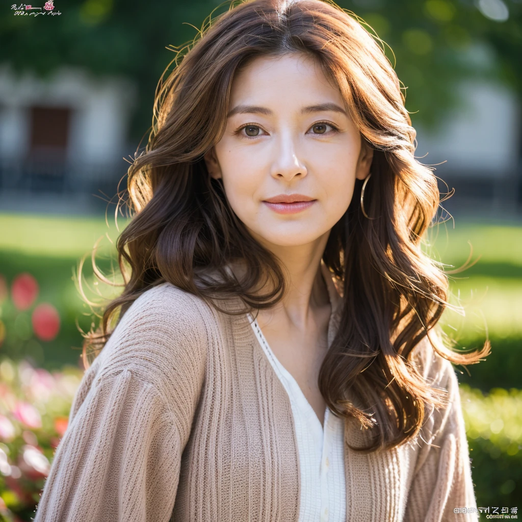Beautiful mature woman with beautiful wavy long hair, Clothes that show, Ultra-high resolution,(Realistic:1.4), ((Highest quality)), ((masterpiece)), (be familiar with),
