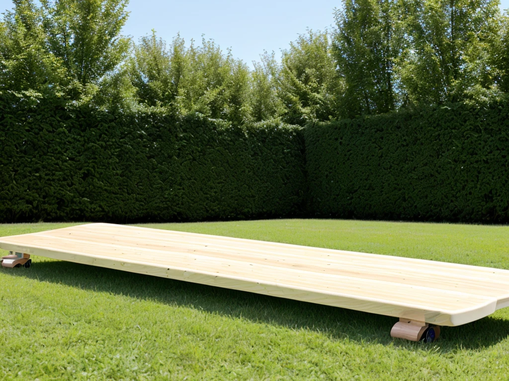 A two-meter-long wooden board