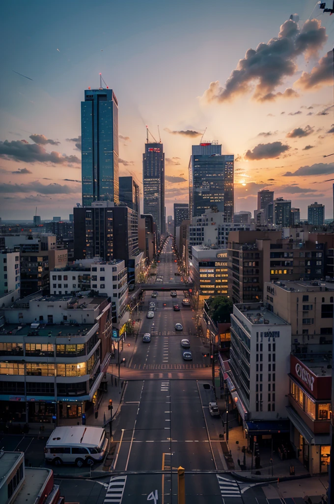 City Sunset Vibe View 4k