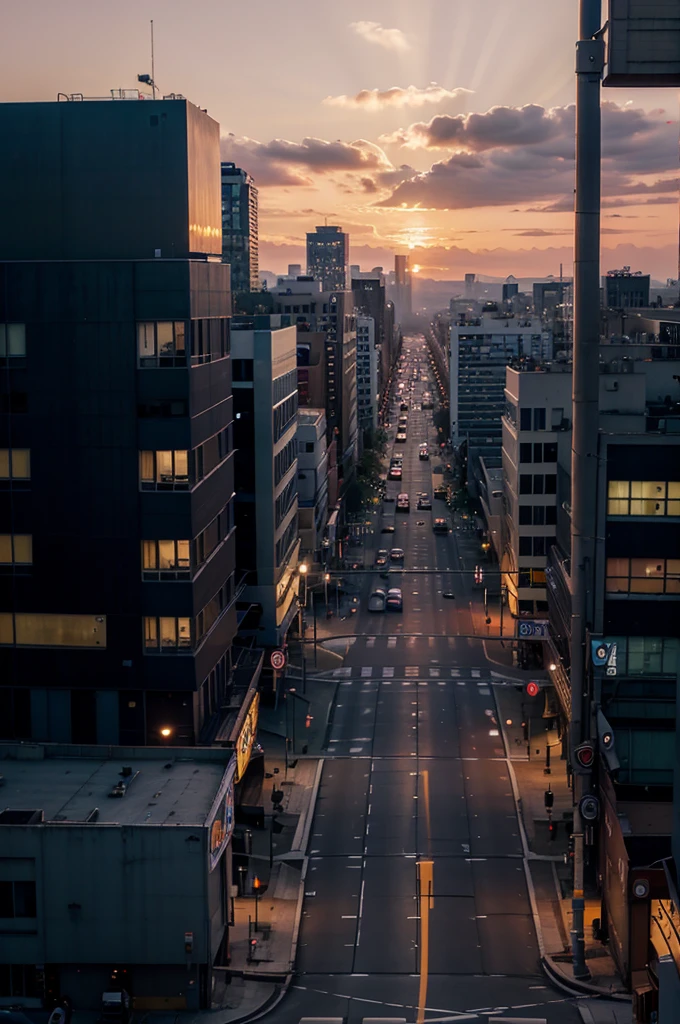City Sunset Vibe View 4k