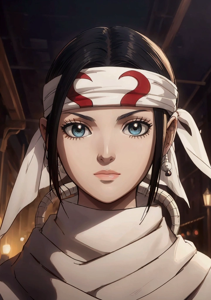 masterpiece), best quality, high resolution 1girl bob cut medium hair standing alone cowl headband profile image looking at viewer beautiful eyes beautiful face extremely detailed