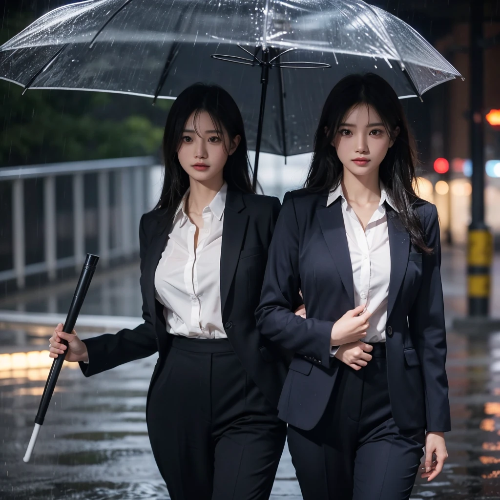 The umbrella is not in the picture.、No umbrella、No umbrella、Beautiful woman getting wet in the rain、A beautiful woman without an umbrella、typhoon、No umbrellaで水に濡れる、Beautiful woman in the rain、雨で濡れたBeautyOL、Detailed face、Realistic、beautiful girl、Beauty、Office Lady Uniform、beauty、Beautiful woman、Narrow waist、Handsome woman、Tight pants look、suit、Sexy pose、タイトなsuitパンツ、雨で濡れたsuit、Wet shirt、See-through shirt、Shot in heavy rain、See-through underwear