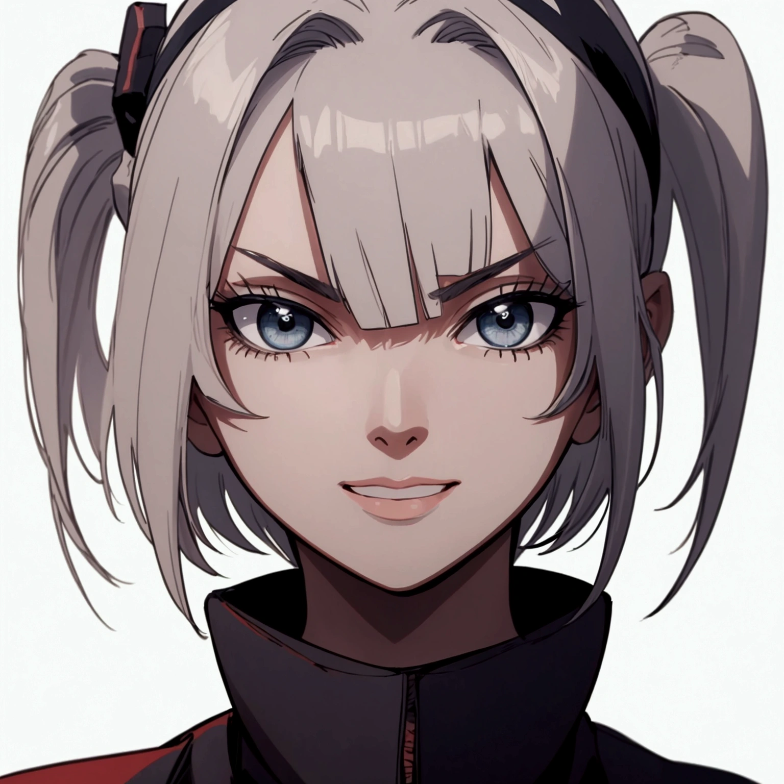 masterpiece), best quality, high resolution 1girl bob cut medium hair standing alone cowl headband profile image looking at viewer beautiful eyes beautiful face extremely detailed