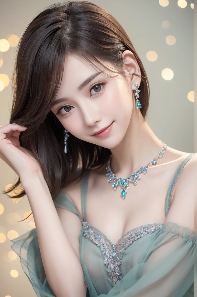 (((Very elegant and beautiful、Perfect detail、Very detailed)))、whole body、The finest girl、The depth of the boundary is written、whole bodyが美しく細かい、Thin legs、One Girl、20-year-old、Very short hair、Spiked Hair、gray and silver hair、Beautiful and fine hair、Perfect Face、Beautiful, detailed, deep eyes、Delicate arms and hands、Pale skin、Earrings、Beautiful and gorgeous necklace、Colorful background、HD background、Blurred Background、Very delicate and beautiful、masterpiece、(((Highest quality、Very beautiful 8K CG wallpaper))、smile、黒ワイシャツ
