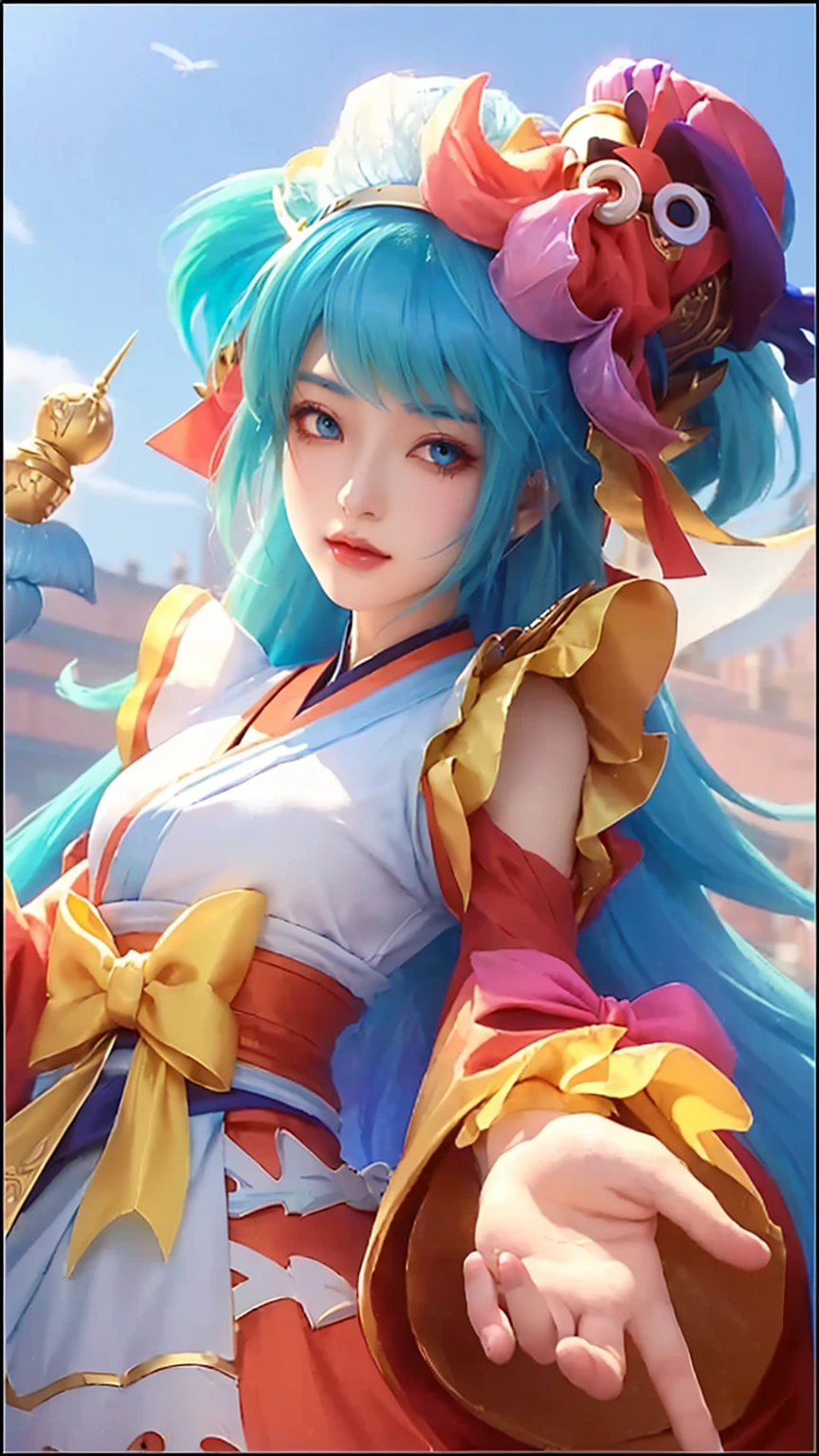girl with blue hair and a fish hat, onmyoji portrait, extremely detailed artgerm, portrait knights of zodiac girl, ! dream artgerm, official artwork, onmyoji, artgerm on artstation pixiv, anime moe artstyle, artgerm. high detail, artgerm colorful!!!, high quality anime artstyle