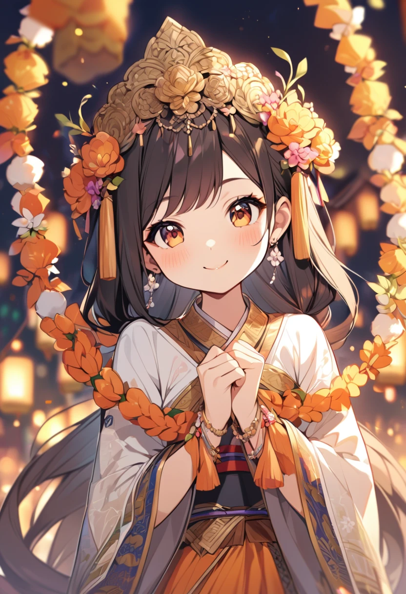 excellent quality, masterpiece, 1 Girl, blush, (Charming smile: 0.8), Star Eyes, Chinese Hanfu, Hair accessories, necklace, Jewelry, beauty, whole body, Rotation, Dessert, realism, Light Edge, Cherry Blossom Background,(High Detail Skin: 1.2), 8K UHD, SLR, Soft Light, high quality, Volumetric Lighting, photo, High Resoluti在, 4K, 8K, Background blur, Light tulle,