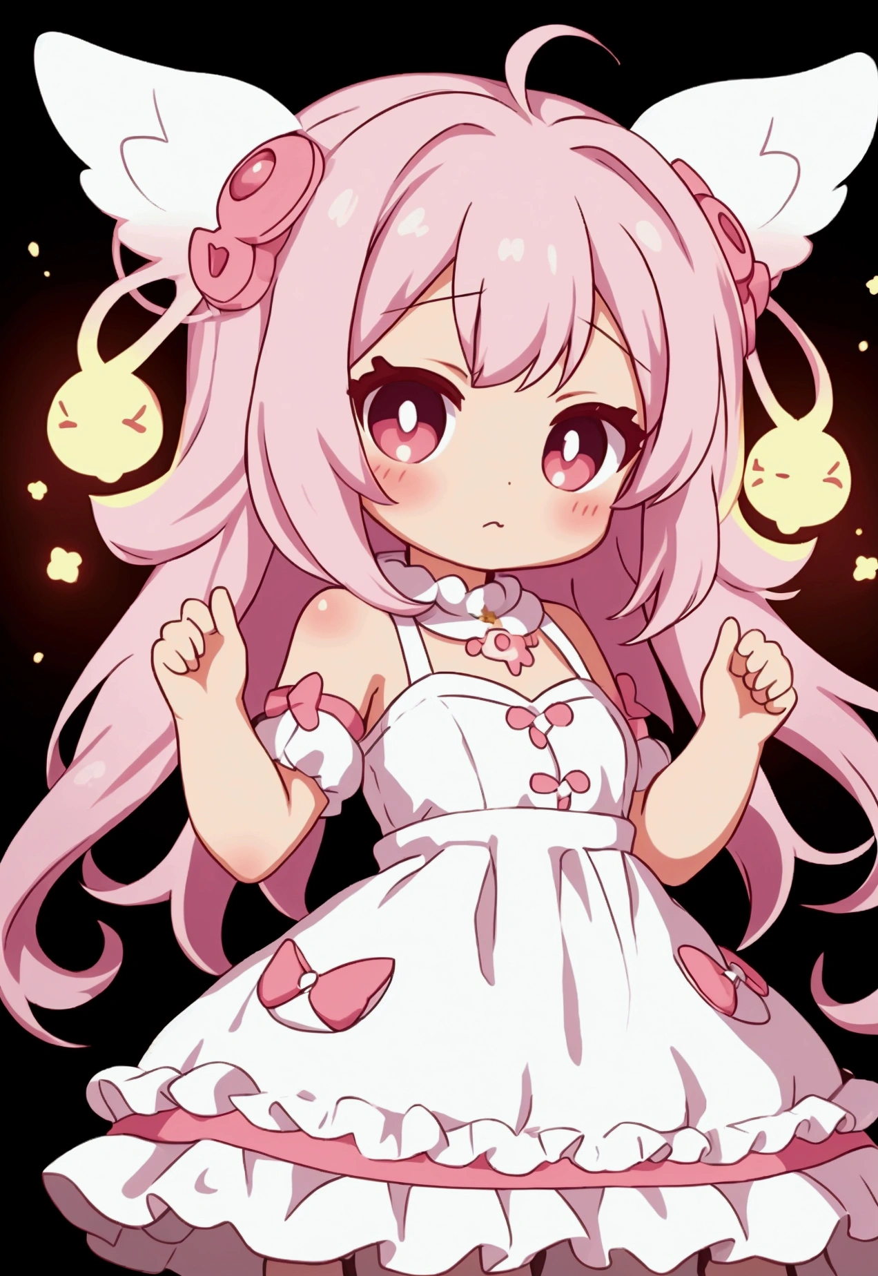 1 girl, cute anime chibi girl, gacha cute, detailed dress