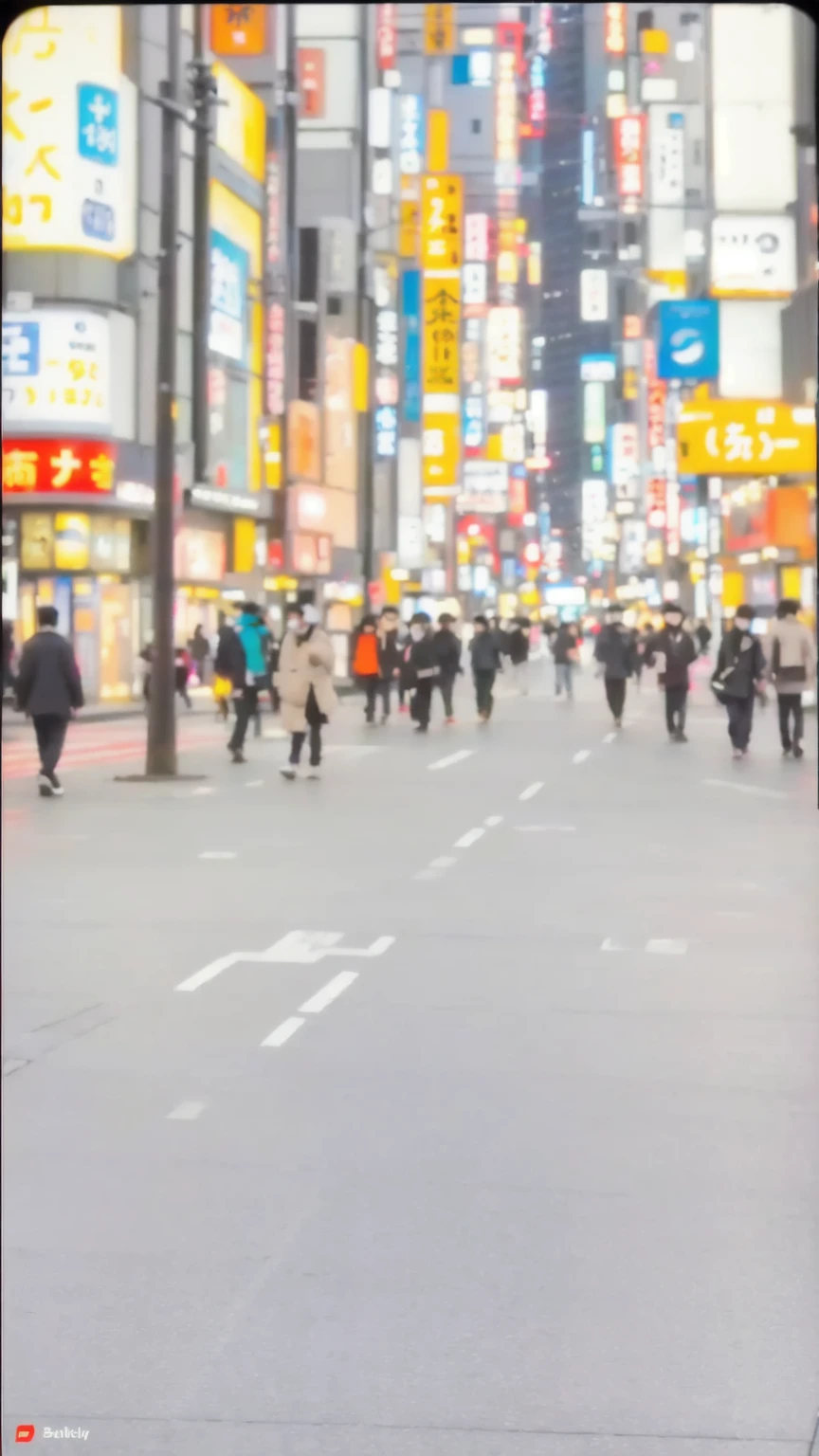 there is a man that is standing on a sidewalk with a cell phone, tokyo street background, japanese downtown, tokyo street cityscape, blurred background, tokyo akihabara street cityscape, background blurred, tokyo street, people out of focus, busy streets filled with people, shibuya street, shibuya, tokyo futuristic and clean, shibuya shibuya, tokyo background, tokyo anime scene, realistic
