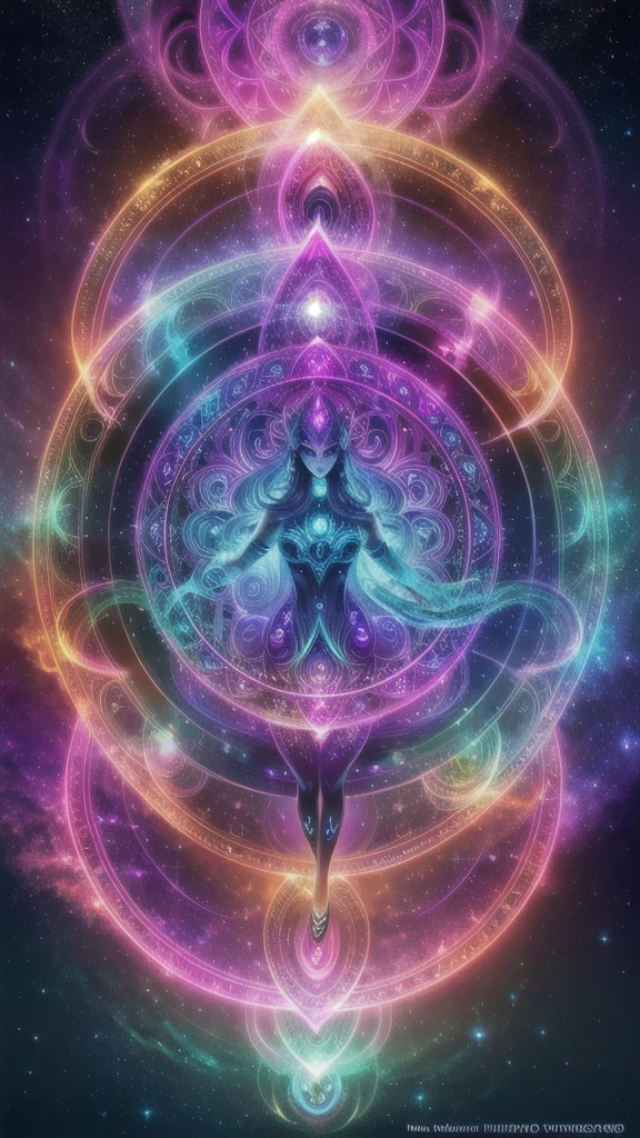(High quality, realistic UHD rendering: 1920x1080 pixels, 120 frames per second): An intricately detailed and otherworldly portrait of an Arcturian creature, a magnificent extraterrestrial being from the stars. With an exquisite and highly detailed face and body, this Arcturian being showcases vibrant, iridescent colors that shine against the backdrop of a vast, swirling galaxy. The meticulously designed Mandala of Metatron hovers above the creature's head, its detailed design radiating an ethereal aura, as the intricate Mandala patterns dance and shimmer with every breath the Arcturian