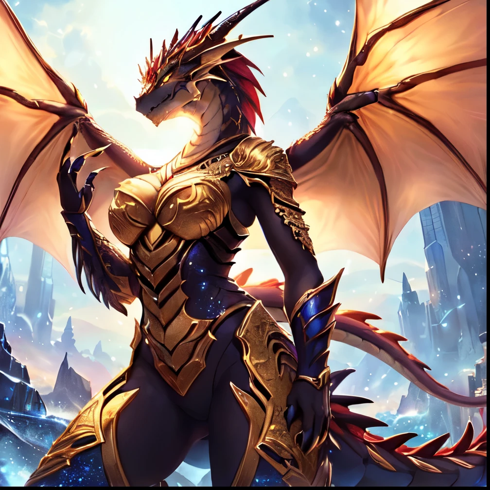,Beast field, (dragon), anthropology,, ((Bold)), Tail,,fantasy, Claws, epic, Depth of Field, Perfect lighting, (Light Particles),(best quality),(masterpiece),(ultra deTailed),Clear focus,Light Particles,dragon瞳,woman