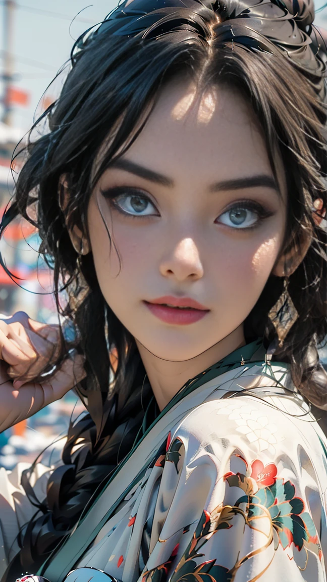 focus on upper body and face,Shiny winter decoration),highres,keen focus,(extremely detail,extremely detail),(photorealestices Kunstwerk:1.37),(extremely detail CG unity 8k wallpaper),(((bright colours,lively topic))),(complicated),(​masterpiece),(best quality),artistic photography,(Photography taken by SLDR),(complicated background),perfectly rendered face,perfect facial details,realistic face,photorealestic,analog style,((complicated detail)),(((真实感))), Hanfu 