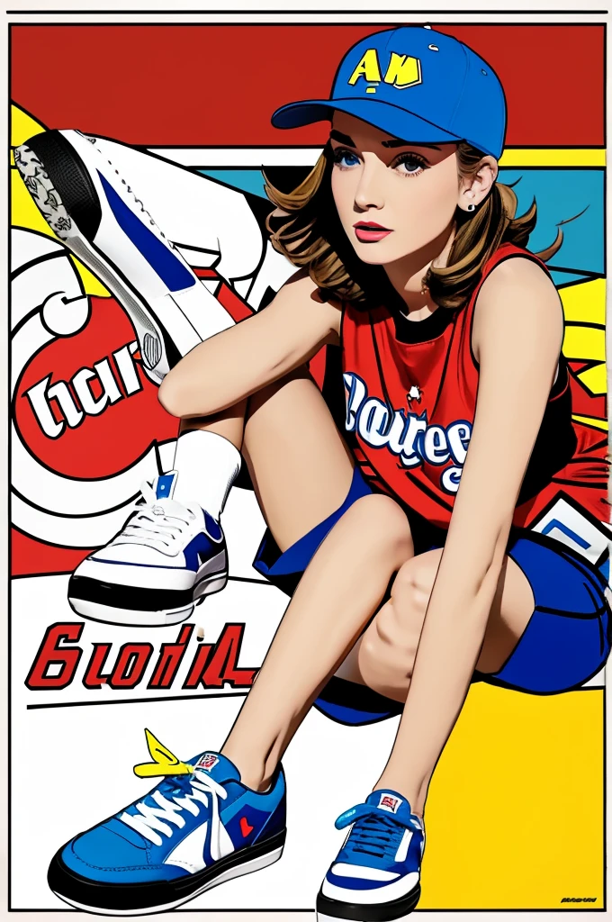 Baseball cap and shoes ((Pop Art Advertising))