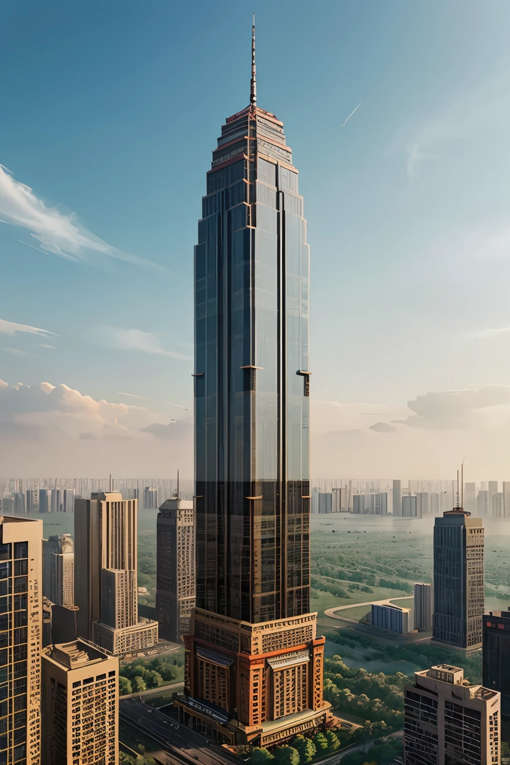 old chinese style skyscrapper, 4K, very detailed