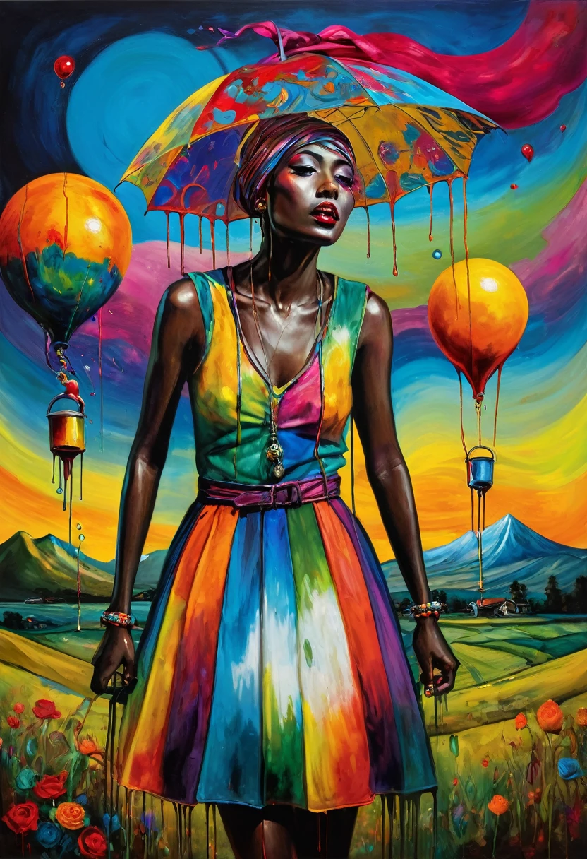 (Artistic Masterpiece of Romantic Life) ( (Themed Art of Life) ( (Conceptual Art) (NFT Exclusive) (Fauvism Work) ()”) Where visual poetry transcends traditional boundaries and embraces the dynamic interplay between creativity and technology Takes),dripping paint,darkart,style, in the style of esao andrews