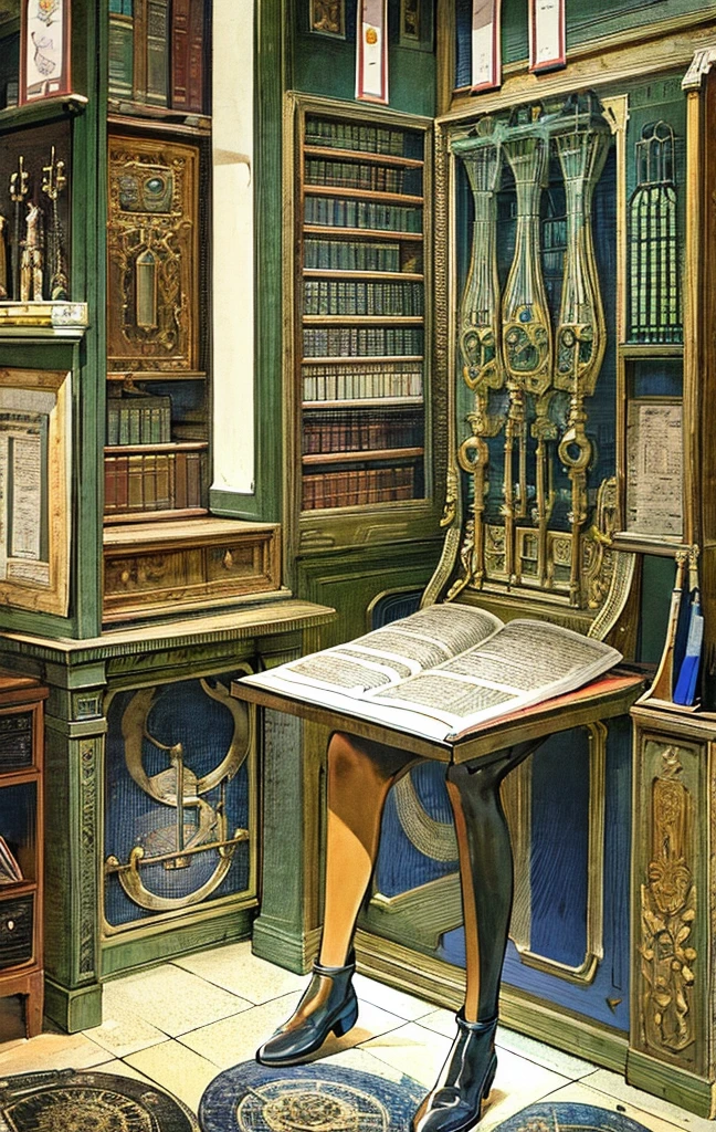 masterpiece, Highest quality, detailed, city, street, Gothic, steampunk, figure, One girl, (alone), Long Hair, boots,  Vintage, antique, brass, Metal, gear, mechanical, Brilliant, elegant, Classic, Sophisticated, Sophisticated, Ready, Contemplative, Thoughtful, Curious, mysterious, Mysterious, Magic, Cautious, intellectual, Book lover, Contrast, perspective, depth, texture, detailed, リアrhythm, Impressionist, Expressionistic, Abstract, Surreal, Innovative, Experimental, Individuality, atmosphere, atmosphere, feeling, Nostalgia, historic, cultural, Technical, industrial use, Fantasy, imagine, creativity, Artistry, Craftsmanship, skill, Accuracy, detailed, composition, balance, Harmony, rhythm, colorful, dark, reflection, refraction, prospect, Middle Way, background, Vanishing Point, horizon, focus, Naturalistic, Figurative, Expressive,