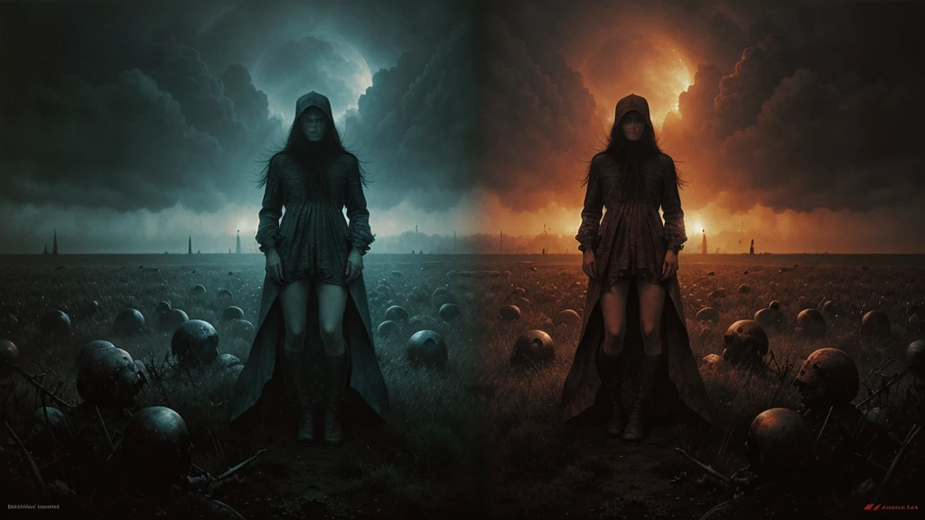 Zdzislaw Beksinski and album covers, Horizontal image ,Echoes of Fury