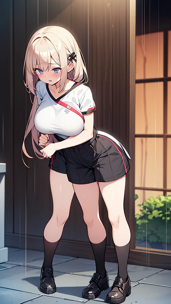 masterpiece, Highest quality, High resolution, Yukinoshita Yukino, Long Hair, Ahoge, Hair Ribbon, clavicle, Neck ribbon, whiteのシャツ, Short sleeve, Checked skirt, smile, blush, whiteいThighs,, (Wide pelvis), (Are standing), (Lower body focus:1.5), (Thighs:1.5), (完全に露出したpanties:1.5), (panties丸見え:1.5), (white_Race_that'I'm stuck_panties:1.5), (Lift up the skirt:1.5), (スカート that rolls up:1.5), (Push your butt back:1.5), (尻のアップをFrom below見上げる_perspective:1.5), (From below:1.5), (Looking at the audience), (boyを持ち上げる:1.5), 1boy