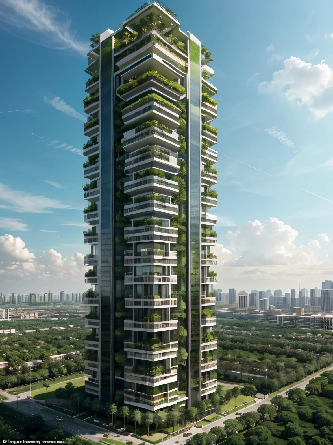 Green Oasis in the Sky: Imagine a skyscraper that functions as a vertical forest, housing thousands of plants and trees on every floor. How would it impact urban living and the environment