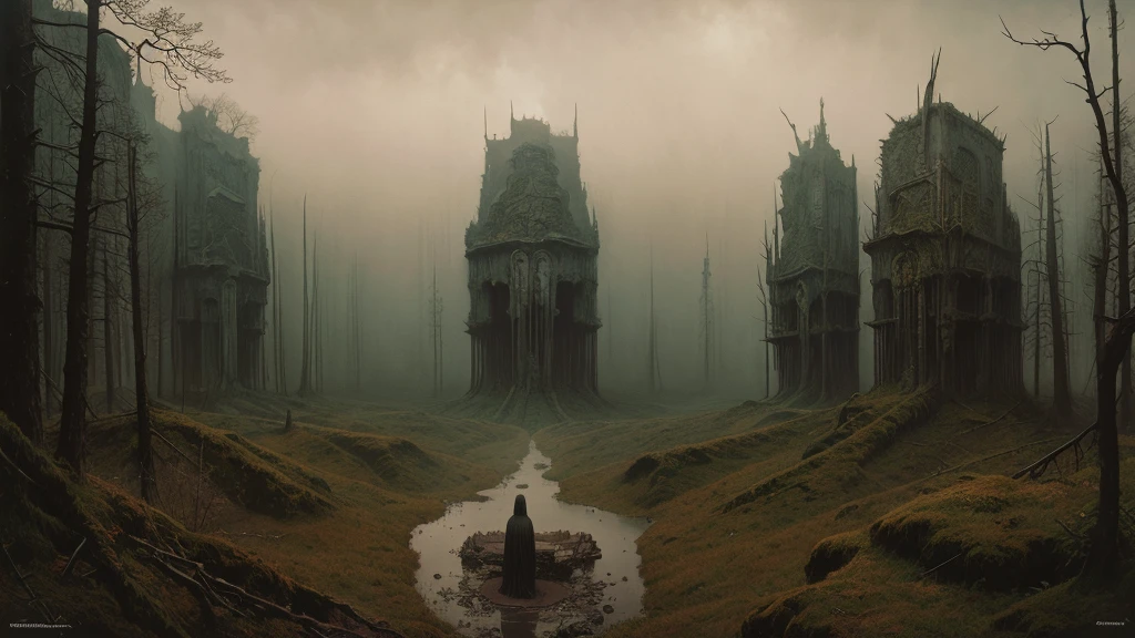 Zdzislaw Beksinski and album covers, Horizontal image ,Echoes of Fury