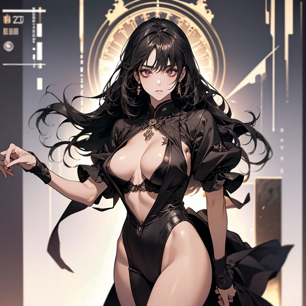 masterpiece、Best image quality、Black Hair、Black bra、huge echs、And soul、8k,masterpiece, BSET quality,huge 、(One Girl)、((Pit Girl Suit))、Glowing Skin、Shiny big、Dark brown eyes、 ((Highest quality))、 Sharp focus:1.2、Highly detailed face and skin texture、Detailed eyes、Perfect Face、Perfect body、art、Hmph、Blur the background、Japanese、large chest with presence、Circuit Field、Blur the background、Cowboy Shot、