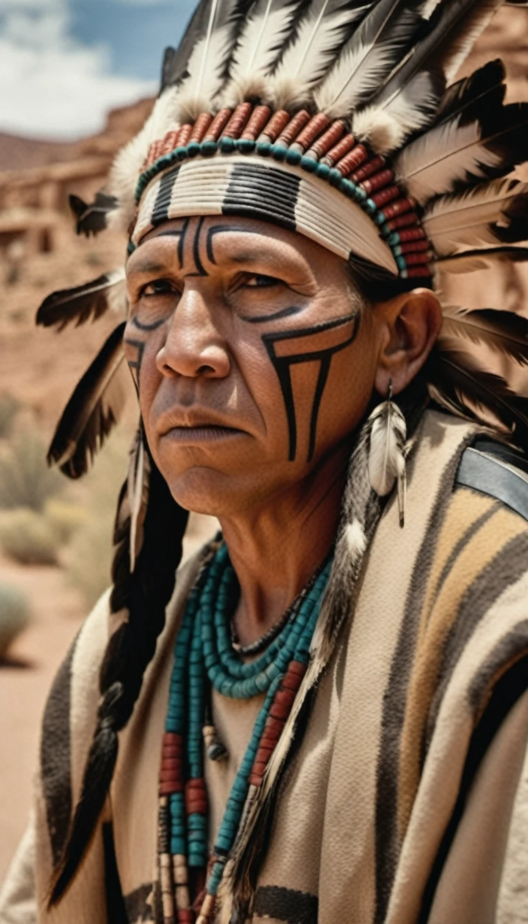 masterpiece, Highest quality, Hopi Group, Shot from a distance, Serious face, Realistic, Looks authentic, Cinematic, SCRATES, whole body, Facial expressions are clear