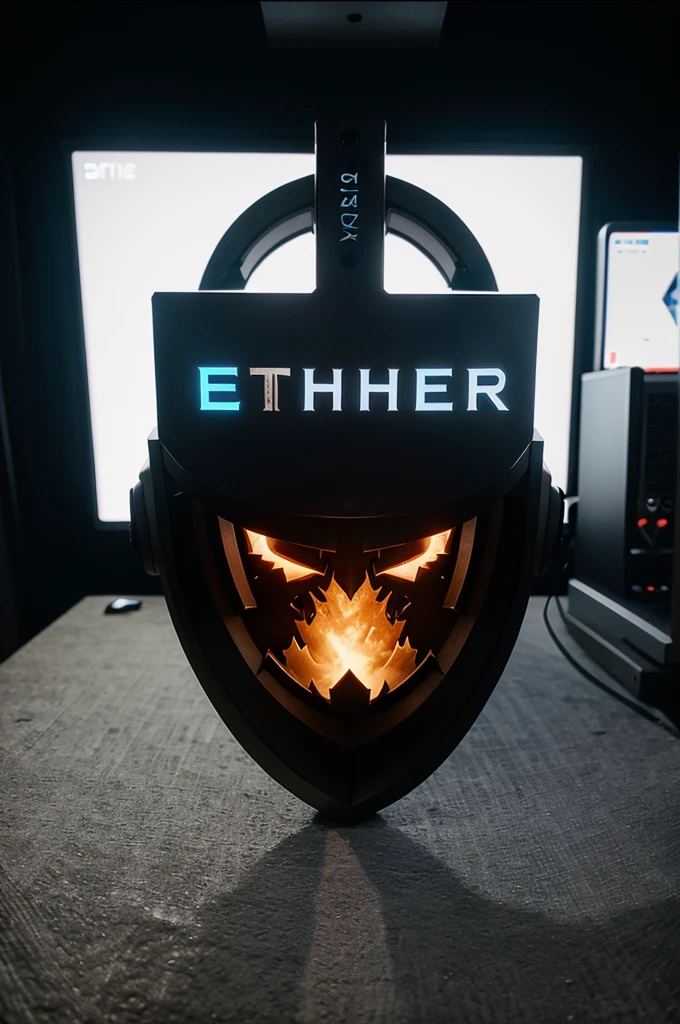 make me a gaming logo with text "Ether"