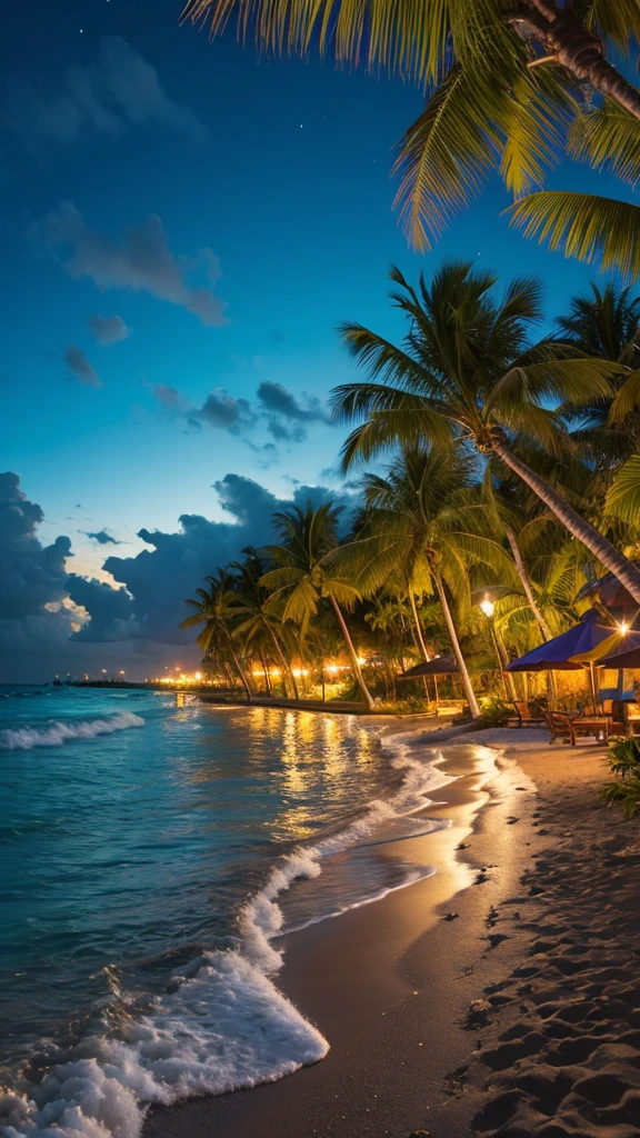 Tropical Beach　Night view
