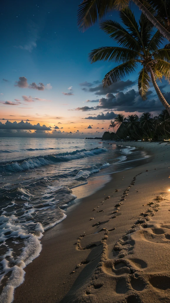 Tropical Beach　Night view
