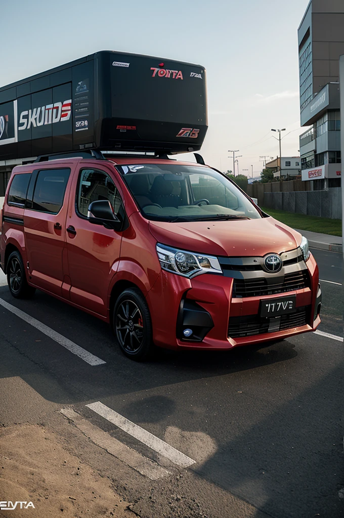 The Toyota Hiace esports logo has writing "SYNDICATE"