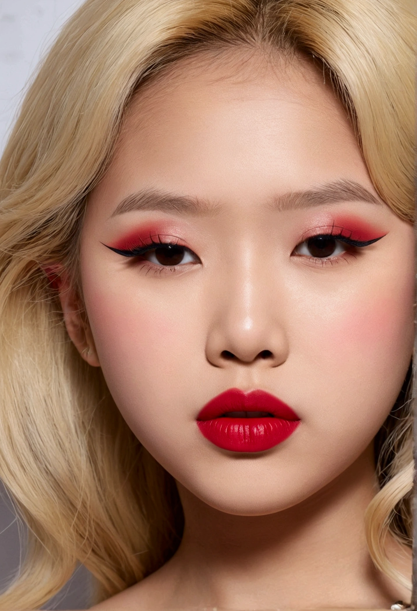 Completely naked、10 years old、compensate、Huge Makeup、big 、High heels、blonde、Red lipstick