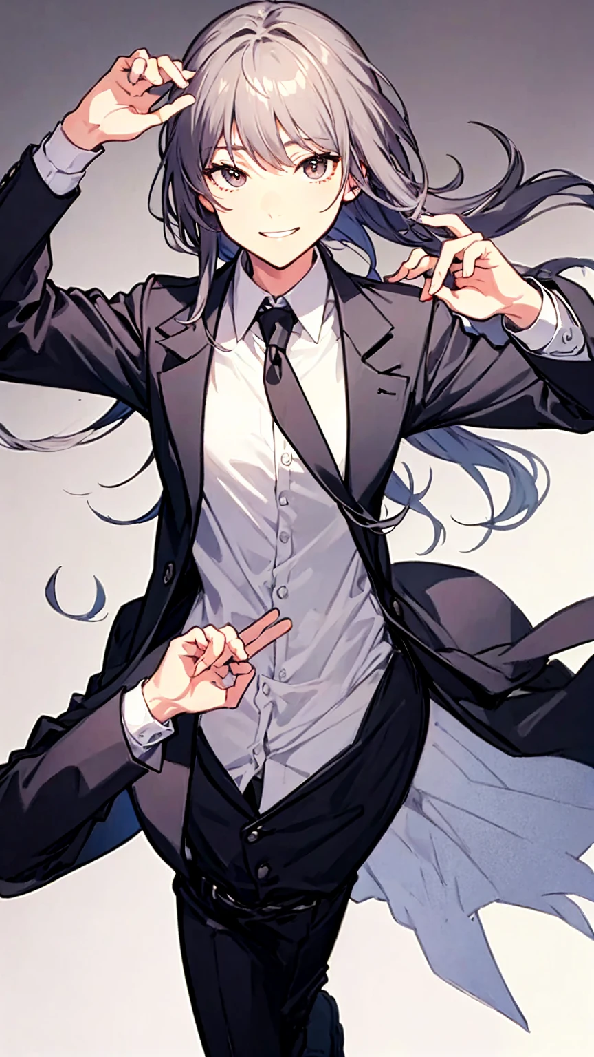 masterpiece、Highest quality、smile、Jump、Drawing only one person、male