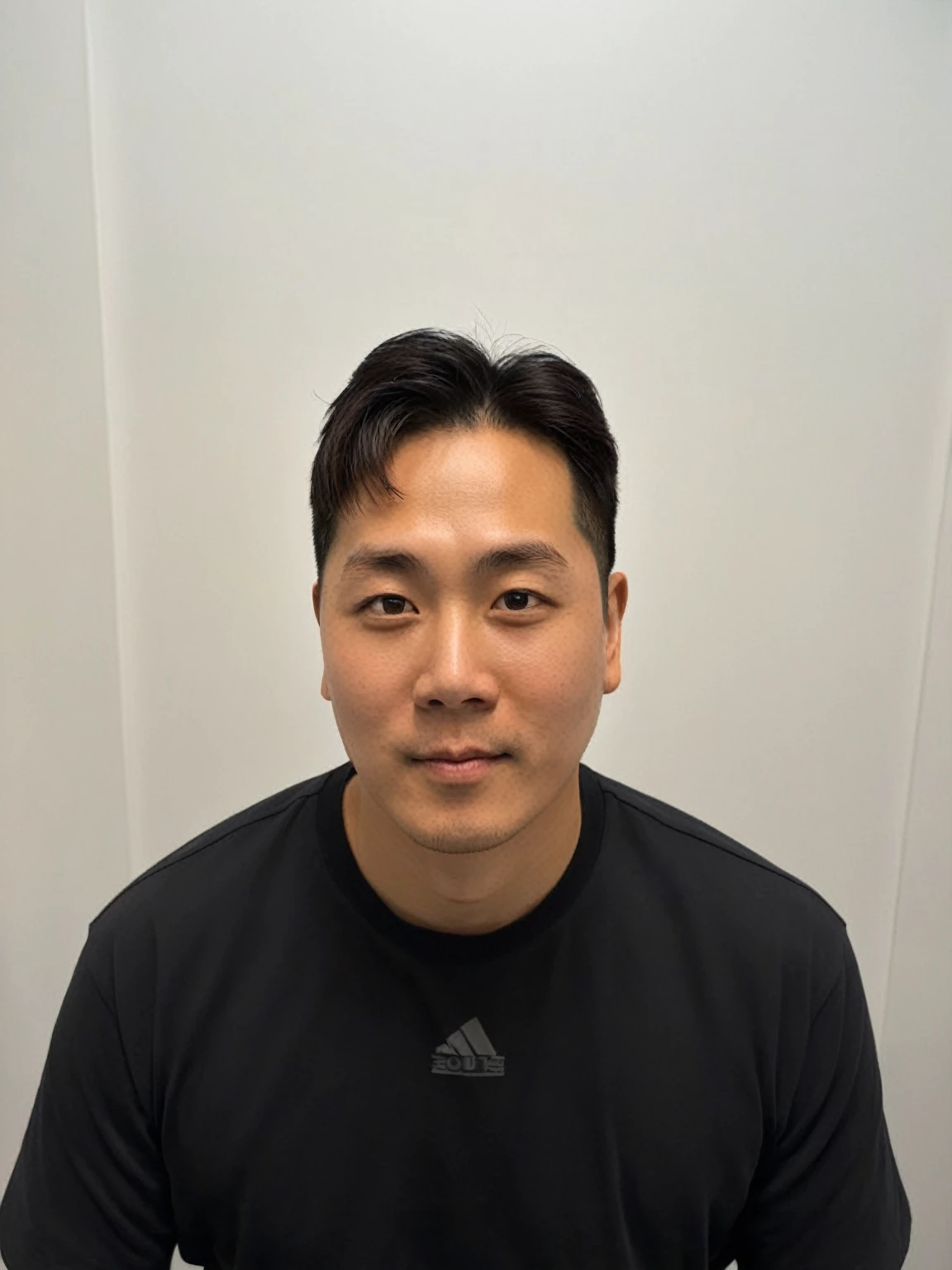 Best Quality, 8k, Masterpiece, (Portrait: 1.3), (photo realistic:1.4), (hyper realistic:1.4), Sharp Focus, looking at viewer, (smoother lighting:1.1), (increase cinematic lighting quality:0.9), realistic lighting, backlighting, light on face, ray trace, (brightening light:1.2), (Increase quality:1.4), sharp detail, (best quality real texture skin:1.4), finely detailed eyes, black_eyes, finely detailed face, 21 year old Korean man
smiling_face