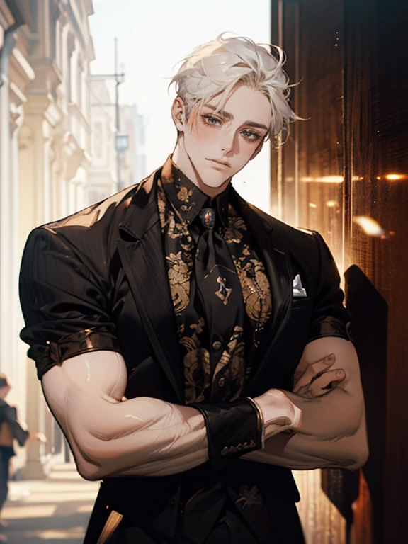 portrait of (sks man) in good mood, street fighter, attractive male, character design, dynamic lighting, cool and bright tint, painting by gaston bussiere, craig mullins, j. c. leyendecker, tom of finland