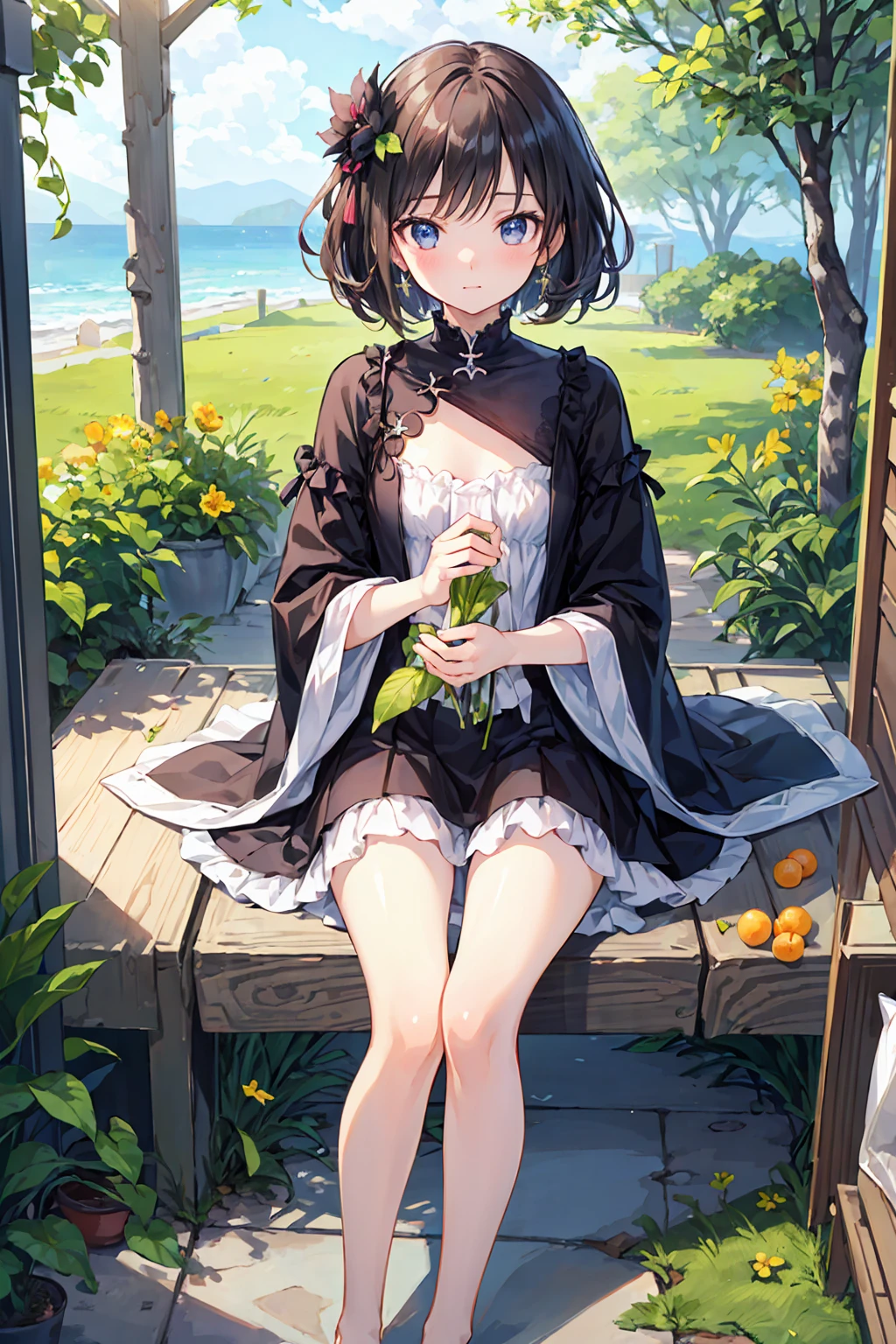 masterpiece、Highest quality、Highest quality、(((upon)))、 ((((small))))、Hair quality and shine、顔がsmall、Sitting、Very detailed, beautiful, Big eyes、Very detailed, clear and beautiful faces、(Cute illustrations:1.2), High resolution, Very detailed, Highest quality, Embarrassing ,((Highest quality)), (Very detailed), (High-definition CG synthesis 8K wallpaper), 高いly detailed, 高い-definition raw color photos, Professional photography, Written boundary depth,Small breasts,French kiss,Early summer sunlight