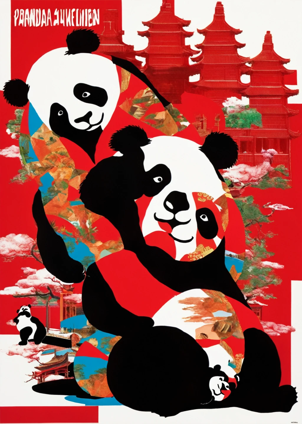 1 Panda、Travel to China、silhouette、リaリスティック、Chinese Culture Theme、
Karl Kleiner Barbara Kruger Summary, a、リaルなパンダ、collage, Digital, graphic design, ポップaート, Portraiture