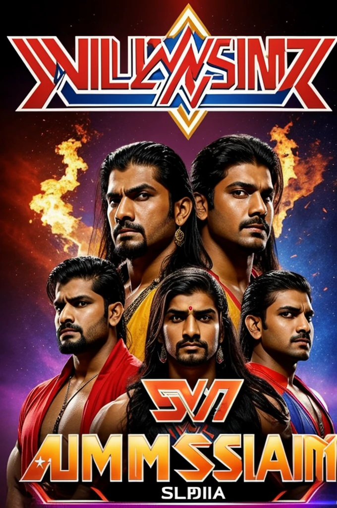 Make a logo of WWE Summer Slam in India so mix it with indian flare